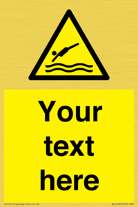 Custom Warning diving area